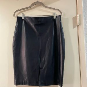 Navy leather skirt Size 8